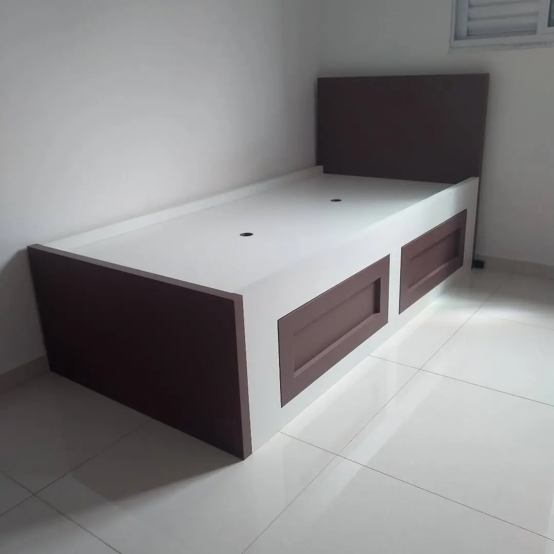 Imagem cama com gavetas auxiliares